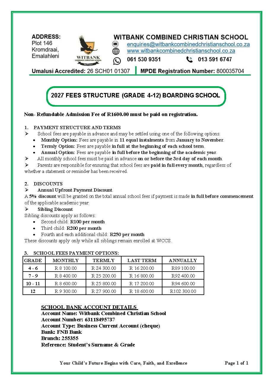 BFEES STRUCTURE final- 2027